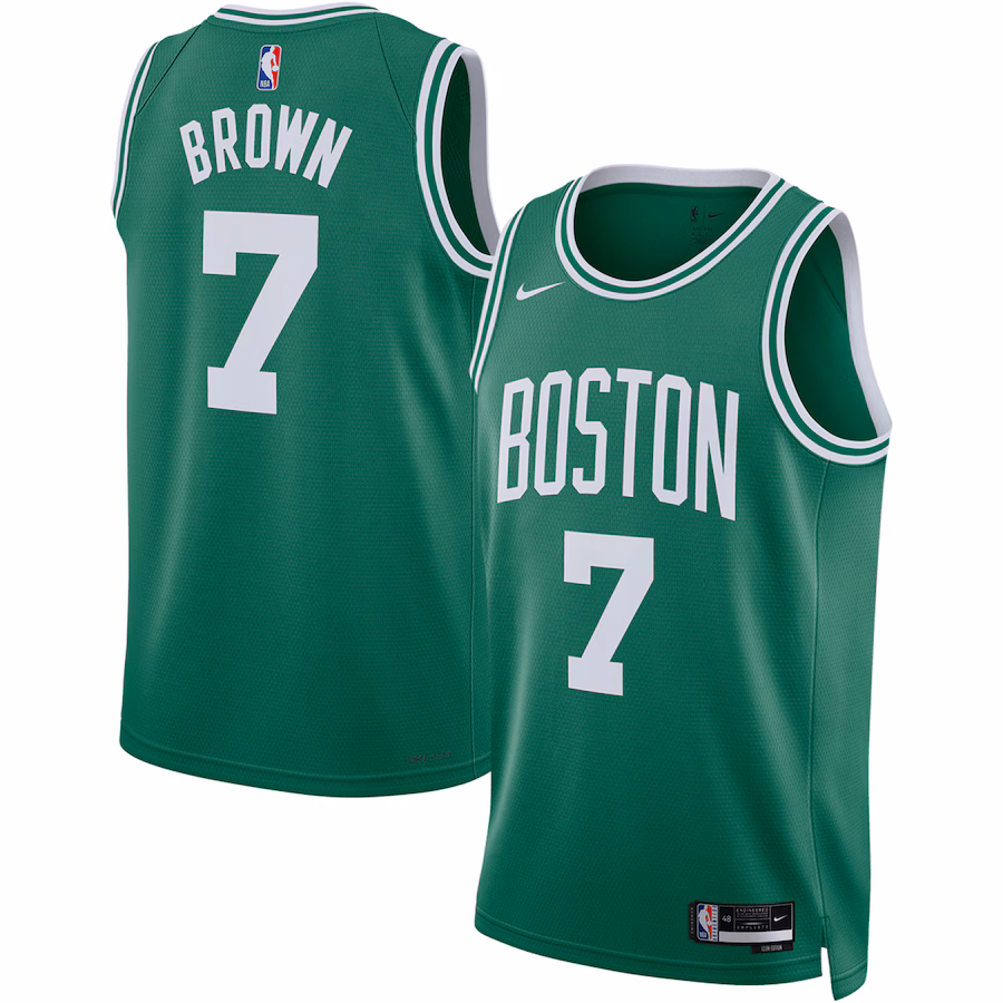 Unisex Boston Celtics Jaylen Brown Nike Kelly Green Swingman Jersey - Icon Edition - SUjersey01