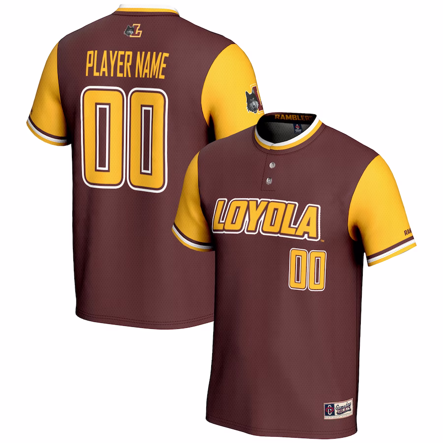 Loyola Chicago Ramblers GameDay Greats Unisex  NIL Pick-A-Player Lightweight Softball Jersey - Maroon - SUjersey01