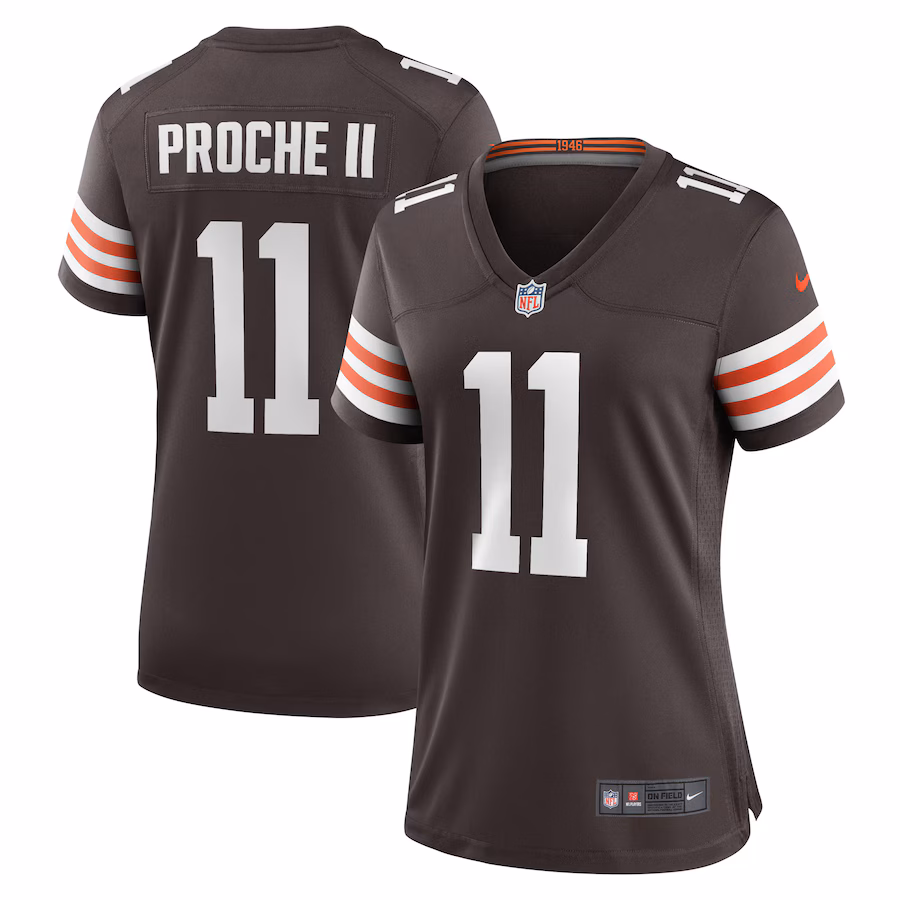 Women's Cleveland Browns James Proche II Nike Brown Game Jersey - SUjersey01