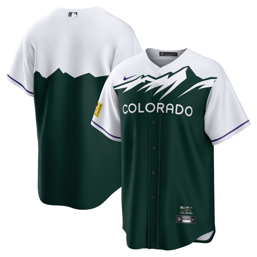 Men's Colorado Rockies Nike Green City Connect Replica Team Jersey - SUjersey01