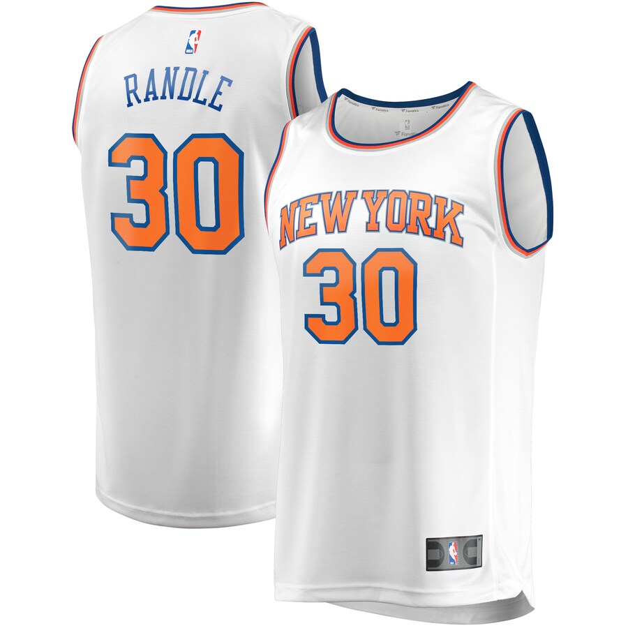 Men's New York Knicks Julius Randle Fanatics White Fast Break Replica Player Jersey - Association Edition - SUjersey01