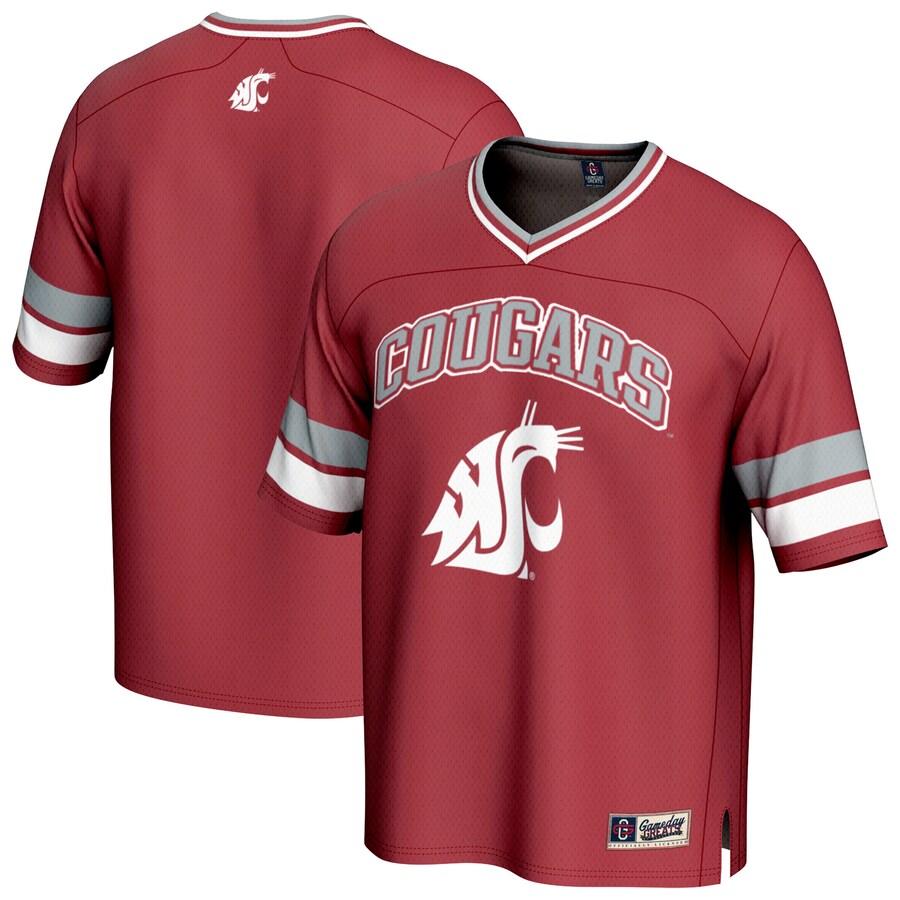 Youth GameDay Greats  Crimson Washington State Cougars Spirit Football Jersey - SUjersey01