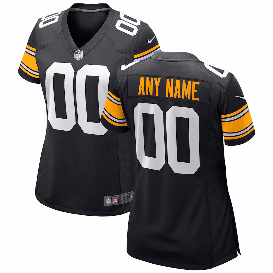 Women's Nike Black Pittsburgh Steelers Alternate Custom Game Jersey - SUjersey01