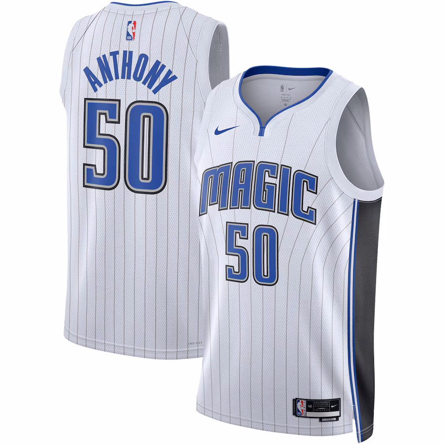 Unisex Orlando Magic Cole Anthony Nike White Swingman Jersey - Association Edition - SUjersey01