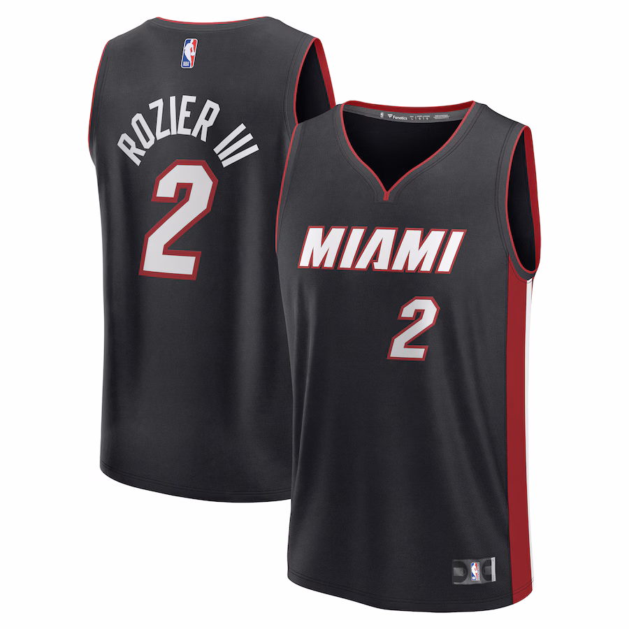 Men's Miami Heat Terry Rozier Fanatics Black Fast Break Player Jersey - Icon Edition - SUjersey01
