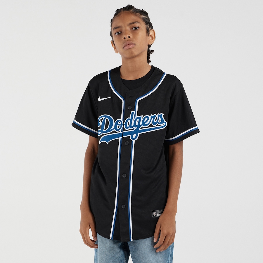 Youth Los Angeles Dodgers Shohei Ohtani Nike Black Lights Out Replica Player Jersey - SUjersey01