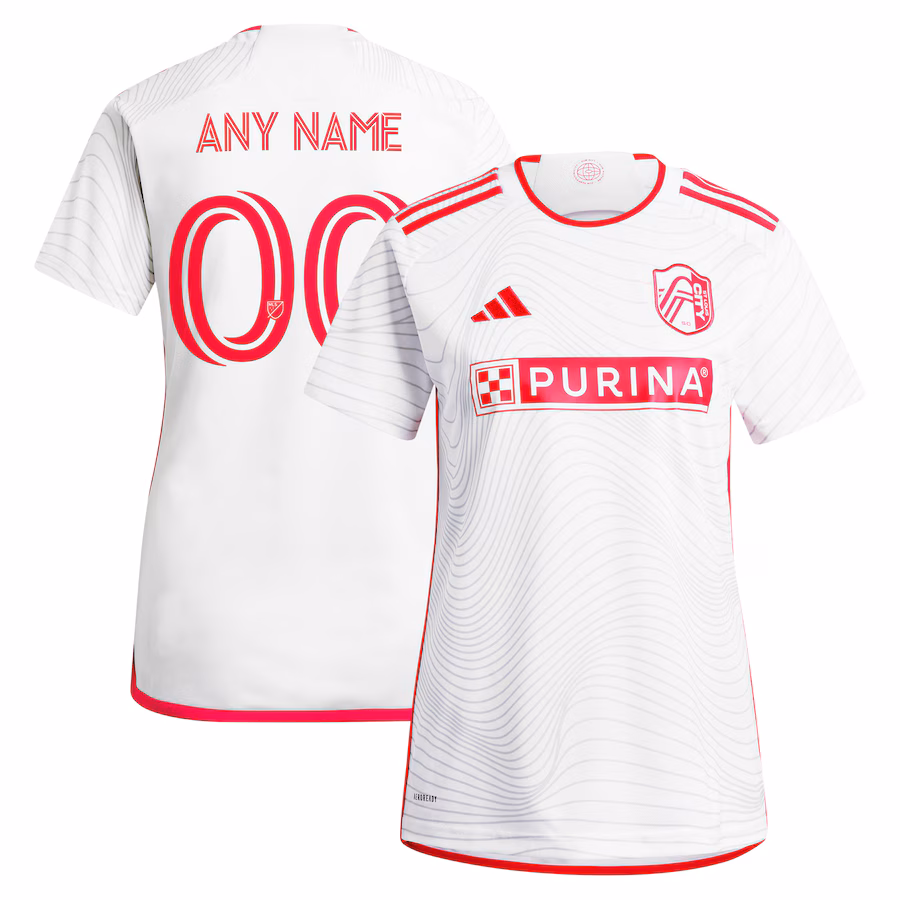 Women's St. Louis City SC  adidas White 2024 The Confluence Kit Replica Custom Jersey - SUjersey01