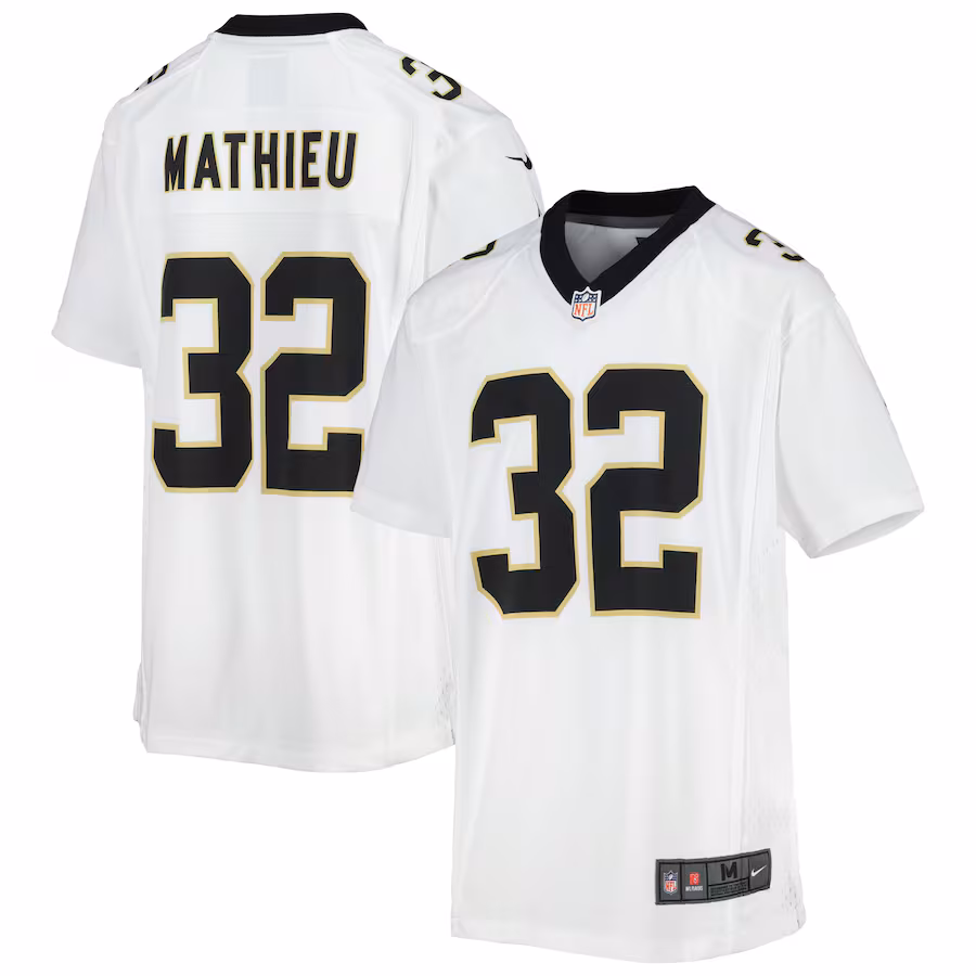 Youth New Orleans Saints Tyrann Mathieu Nike White Game Jersey - SUjersey01
