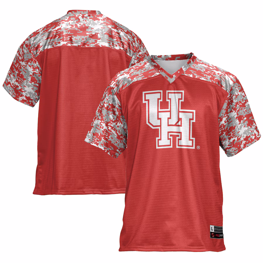 Men's GameDay Greats Red Houston Cougars Football Jersey - SUjersey01