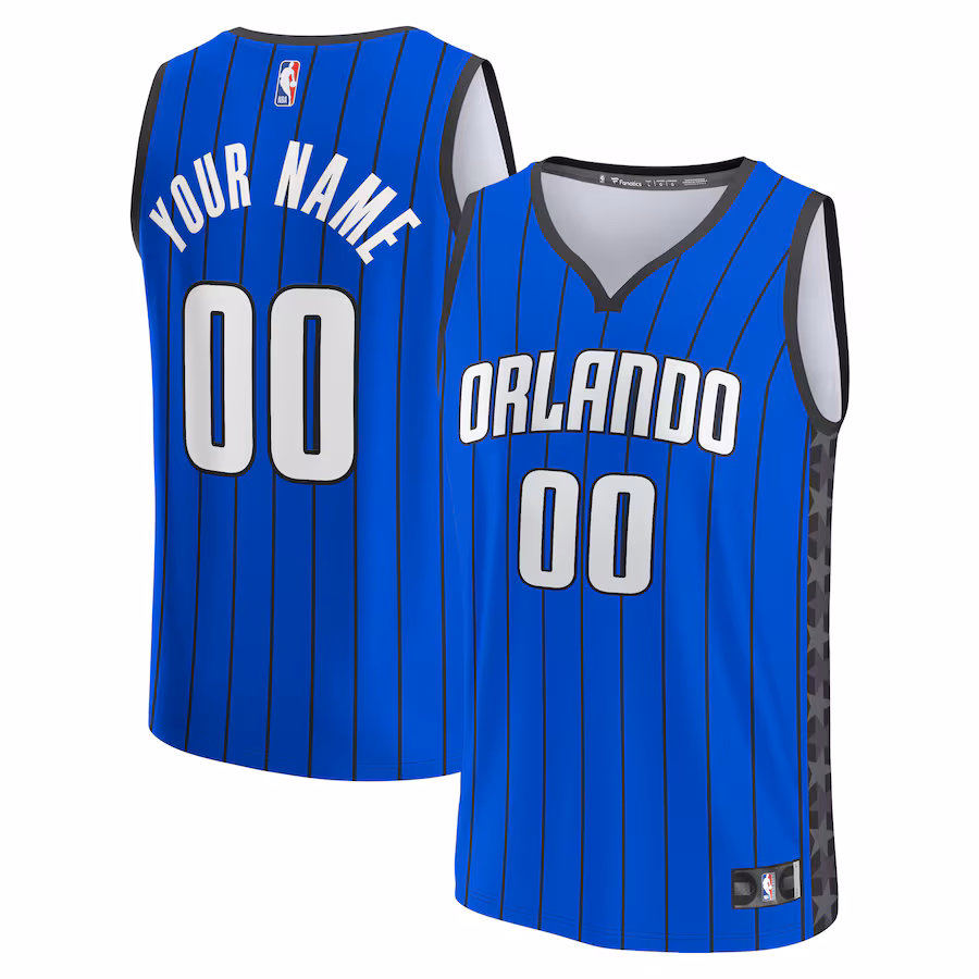 Men's Orlando Magic  Fanatics Blue Fast Break Custom Jersey - Statement Edition - SUjersey01