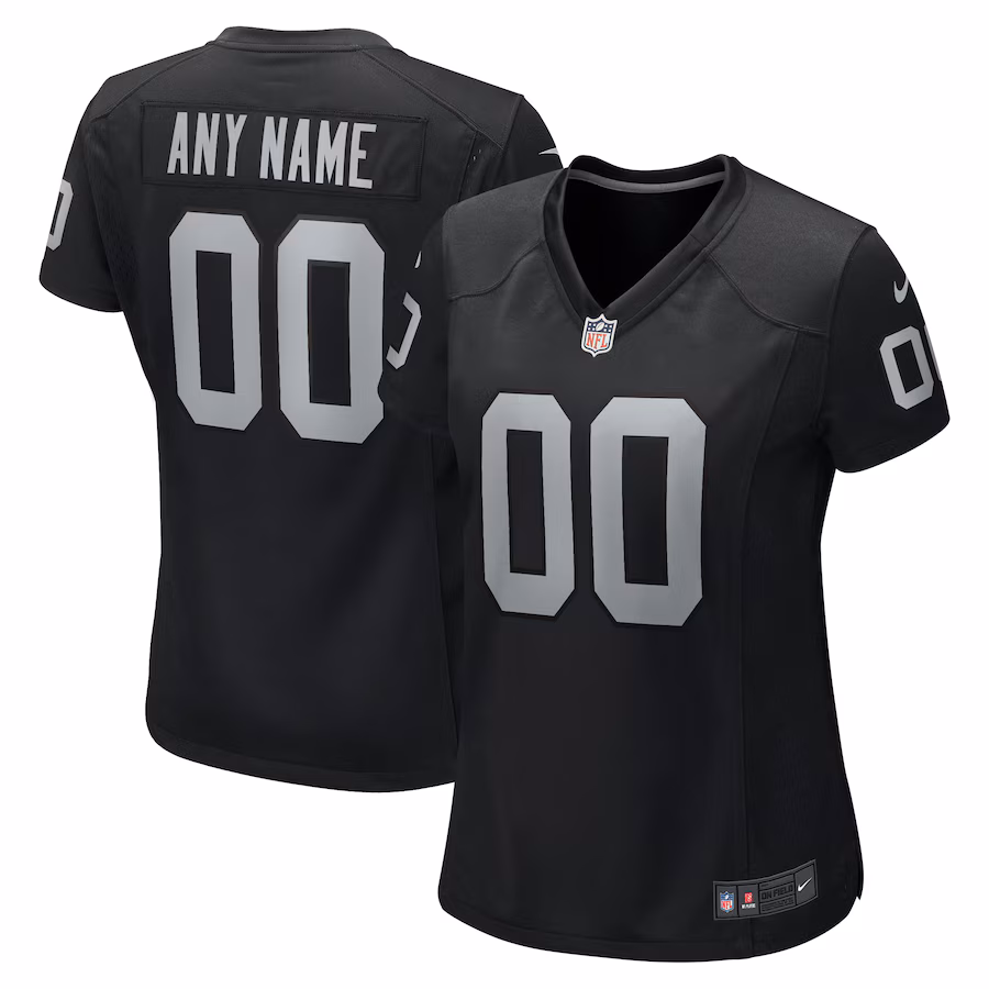 Women's Nike Black Las Vegas Raiders Custom Game Jersey - SUjersey01