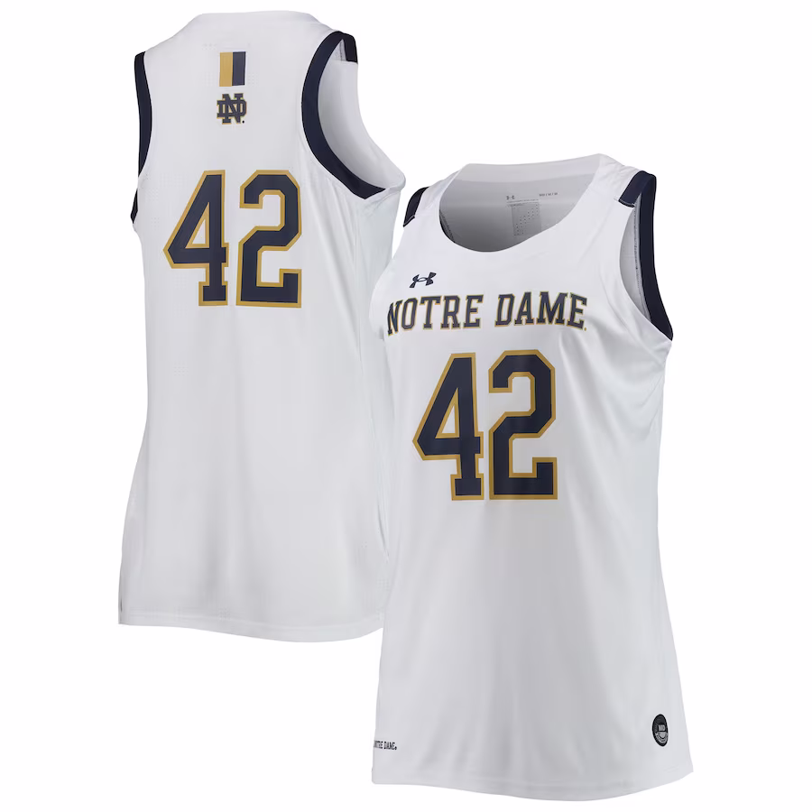 Notre Dame Fighting Irish Under Armour Women's Replica Swingman Basketball Jersey - White - SUjersey01