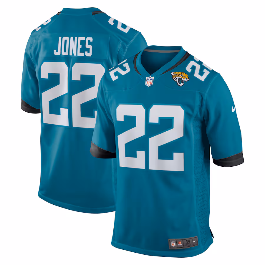 Men's Jacksonville Jaguars Jarrian Jones Nike Teal Team Game Jersey - SUjersey01