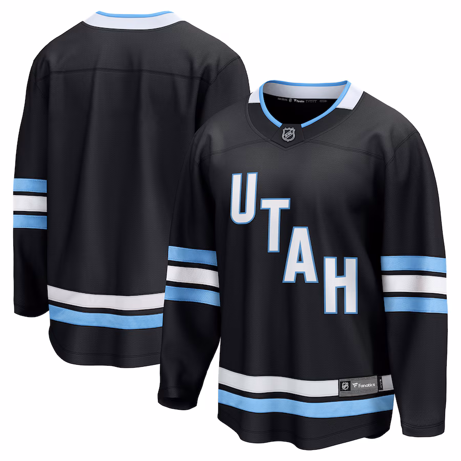 Men's Utah Hockey Club Fanatics Black Breakaway Blank Jersey - SUjersey01