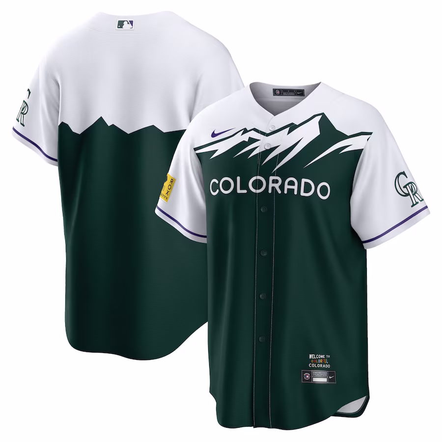 Men's Colorado Rockies Nike Green City Connect Replica Team Jersey - SUjersey01