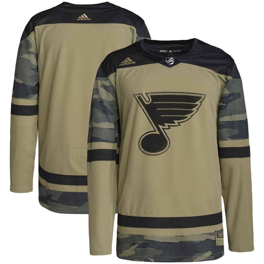 Men's St. Louis Blues adidas Camo Military Appreciation Team Authentic Practice Jersey - SUjersey01