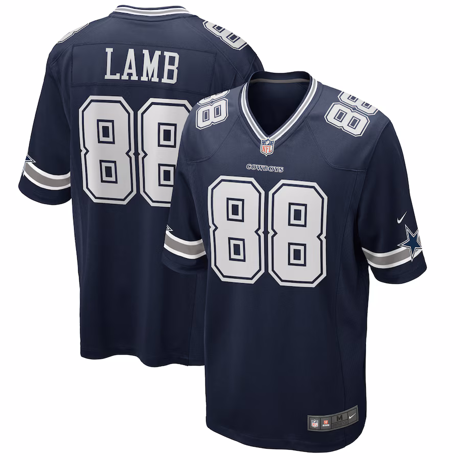 Men's Dallas Cowboys CeeDee Lamb Nike Navy Game Jersey - SUjersey01