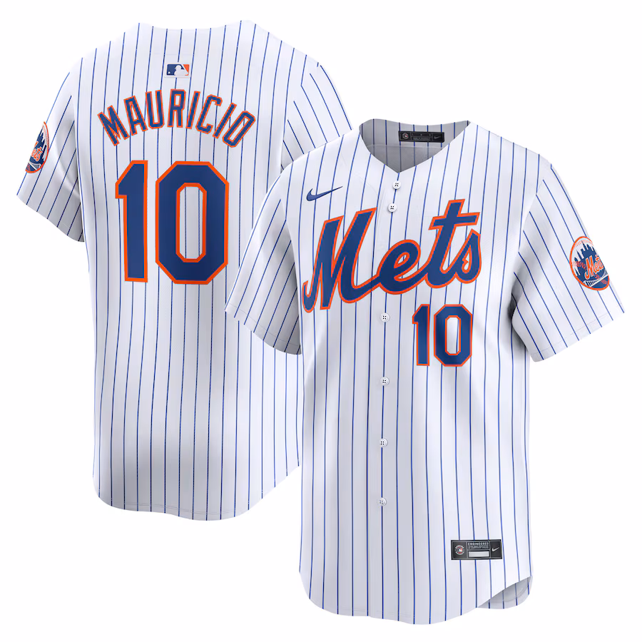 Men's New York Mets Ronny Mauricio Nike White Home Limited Player Jersey - SUjersey01