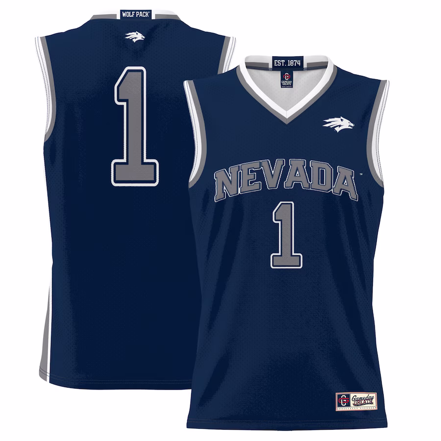 #1  Nevada Wolf Pack GameDay Greats  Lightweight Basketball Jersey - Navy - SUjersey01