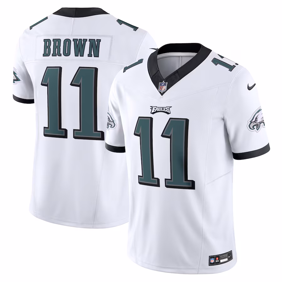 Men's Philadelphia Eagles A.J. Brown Nike White Vapor F.U.S.E. Limited Jersey - SUjersey01