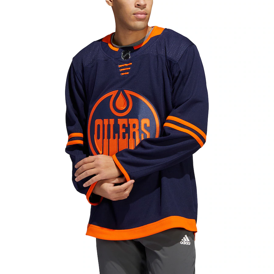 Men's Edmonton Oilers adidas Navy Alternate Primegreen Authentic Custom Jersey - SUjersey01