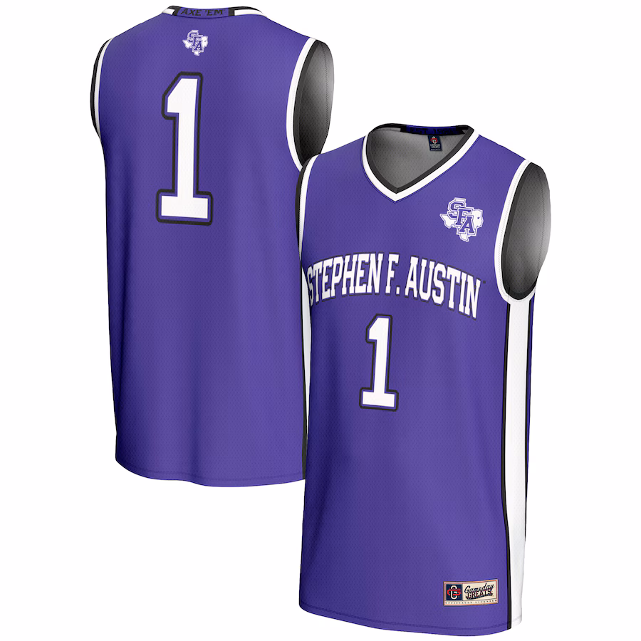 Male GameDay Greats #1  Purple Stephen F Austin Lumberjacks  Lightweight Basketball Jersey - SUjersey01