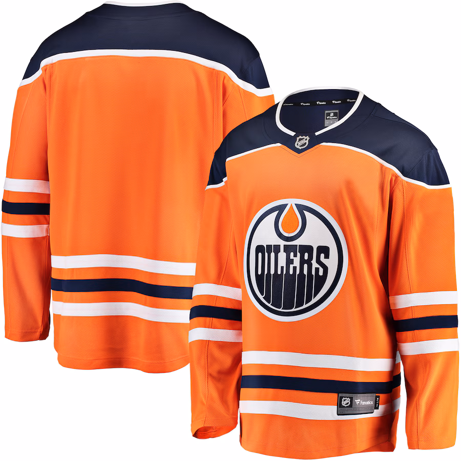 Men's Edmonton Oilers Fanatics Orange Breakaway Home Jersey - SUjersey01