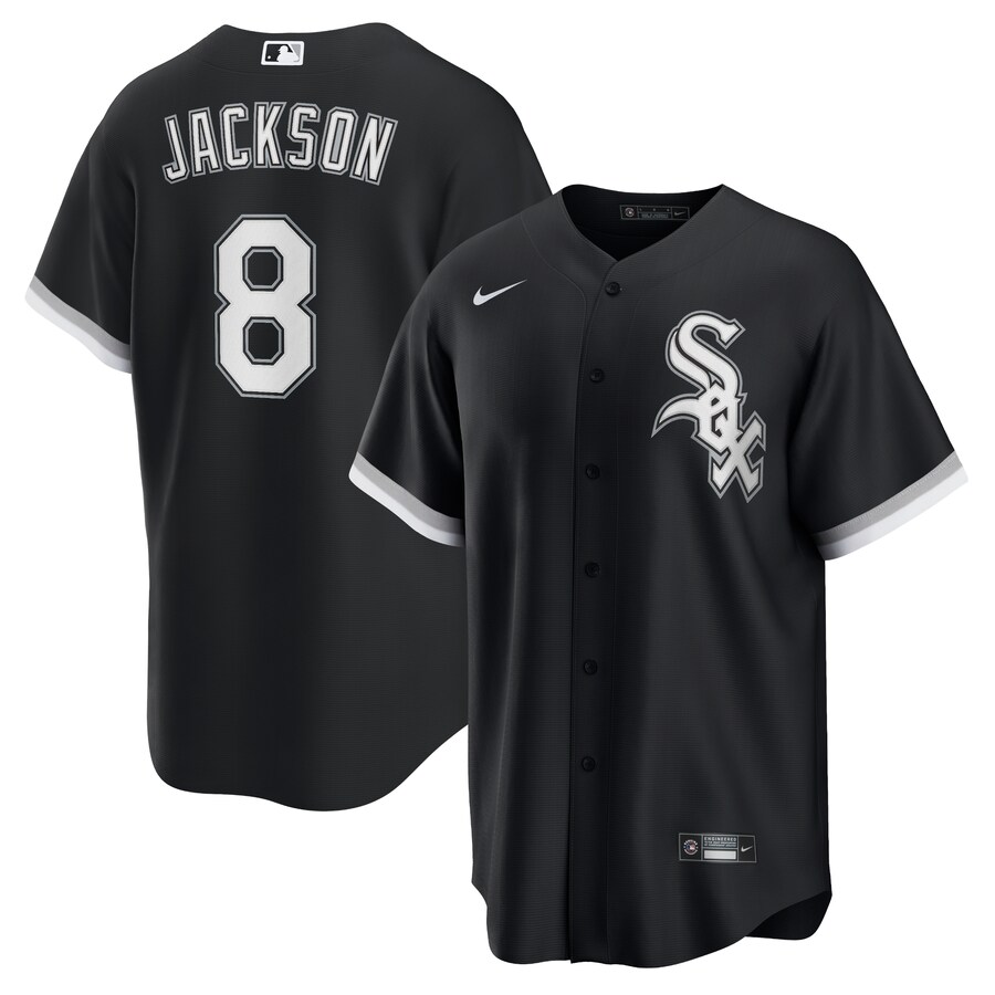 Men's Chicago White Sox Bo Jackson Nike Black Alternate 2 Replica Jersey - SUjersey01