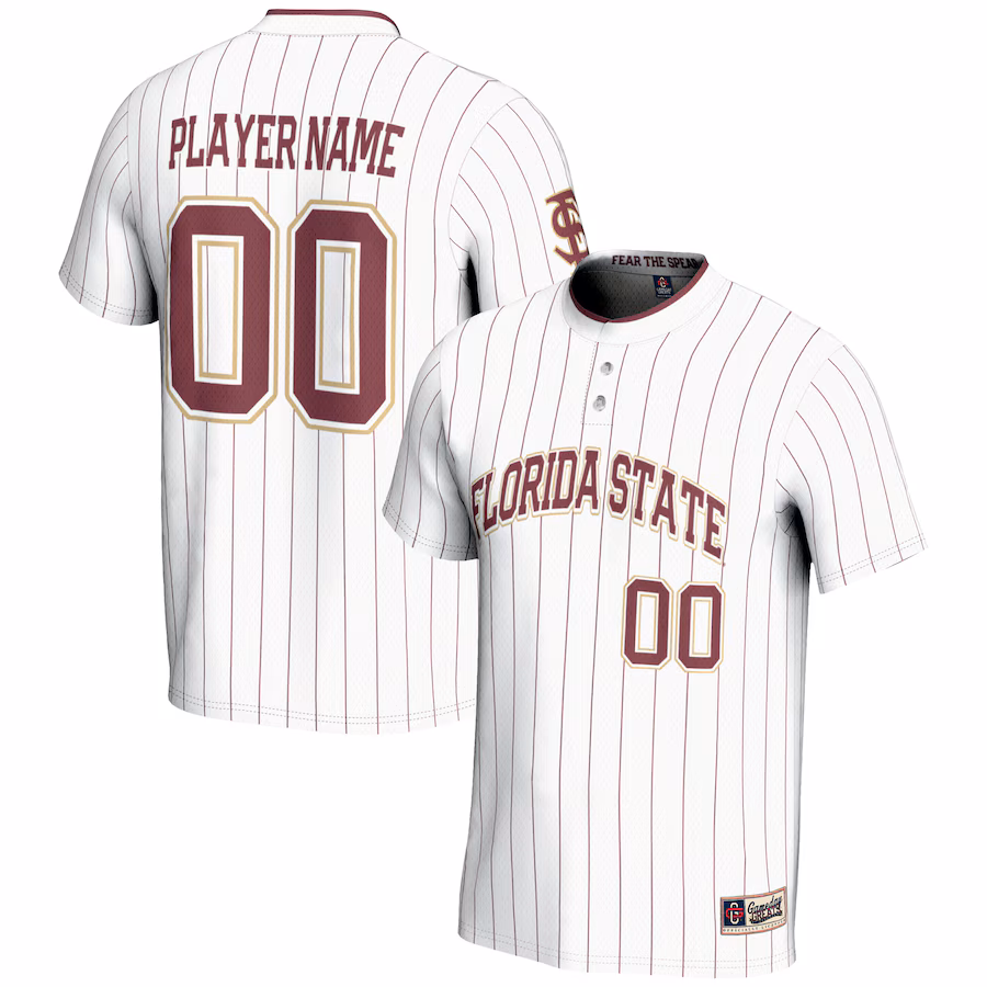 Florida State Seminoles GameDay Greats Youth NIL Pick-A-Player Lightweight Softball Jersey - White - SUjersey01