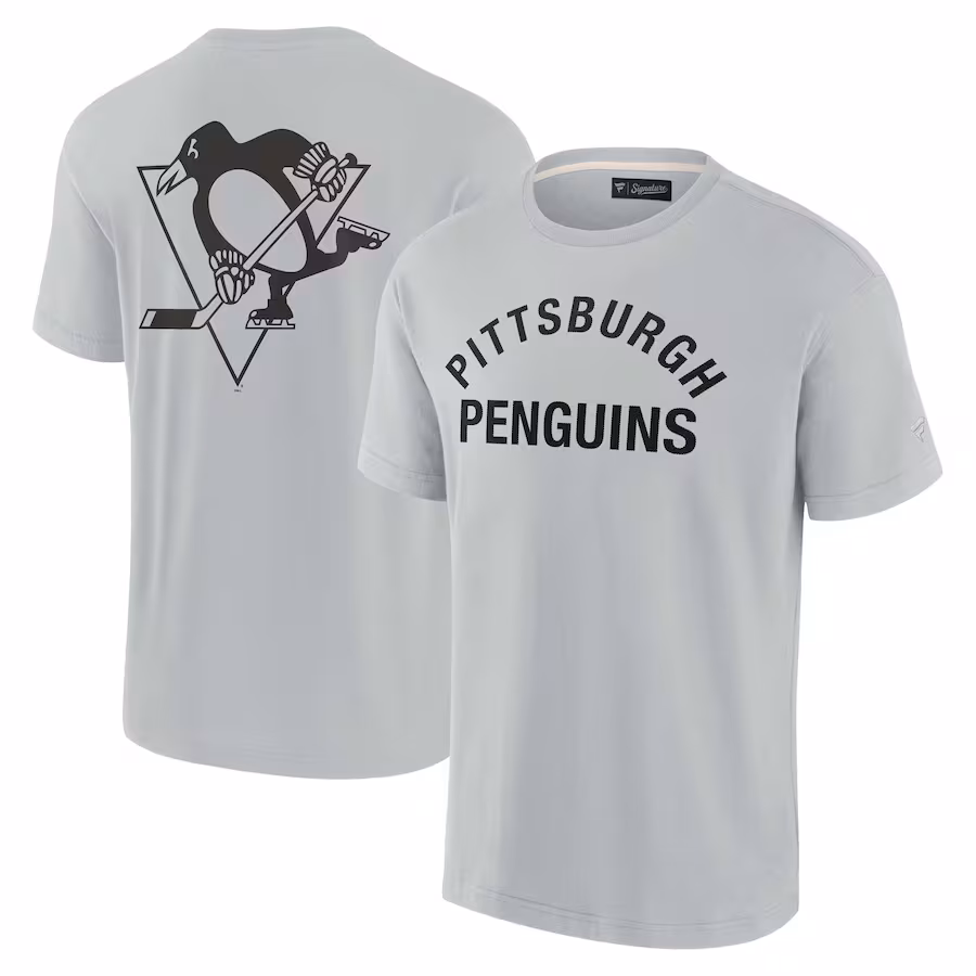 Unisex Pittsburgh Penguins Fanatics Gray Elements Super Soft Short Sleeve T-Shirt - SUjersey01