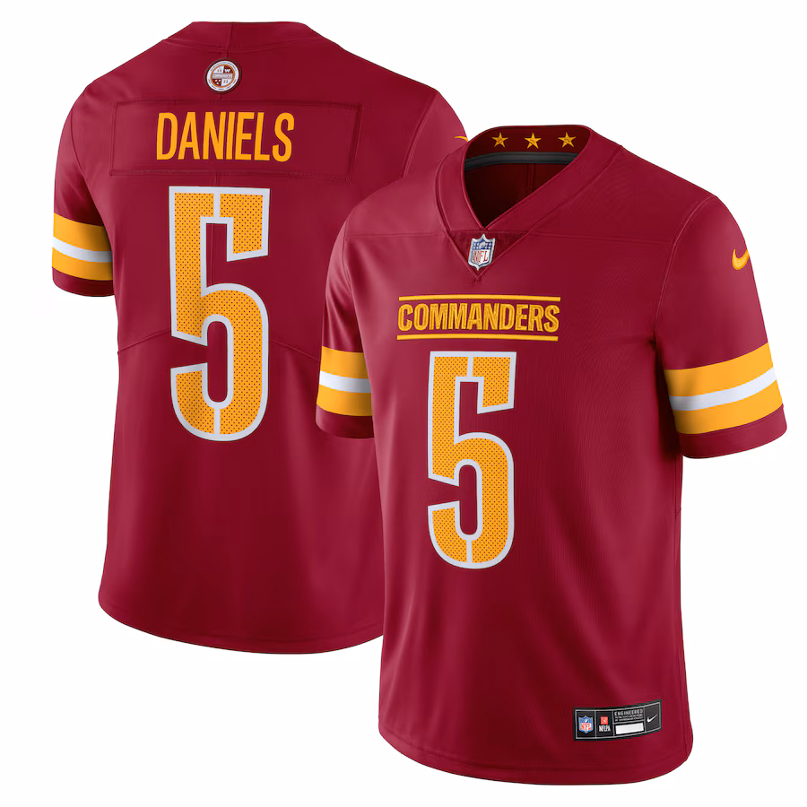 Men's Washington Commanders Jayden Daniels Nike Burgundy  Vapor Untouchable Limited Jersey - SUjersey01