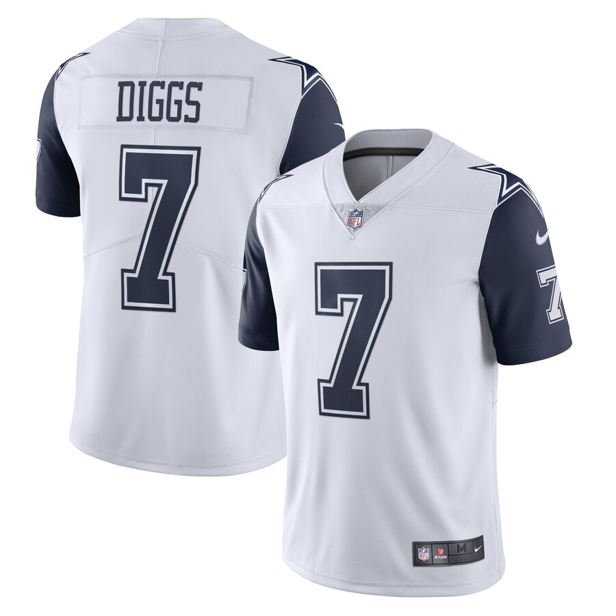 Men's Dallas Cowboys Trevon Diggs Nike White Limited Vapor Jersey - SUjersey01