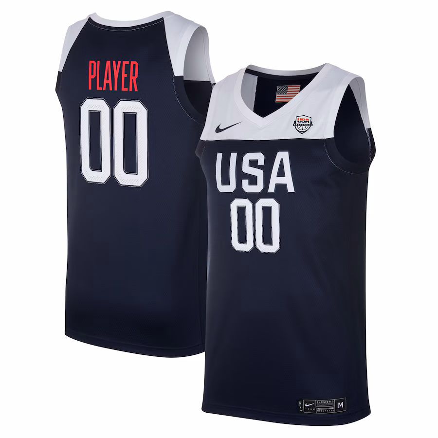 Men's USA Basketball Nike Navy Swingman Pick-A-Player Jersey - Limited Edition - SUjersey01