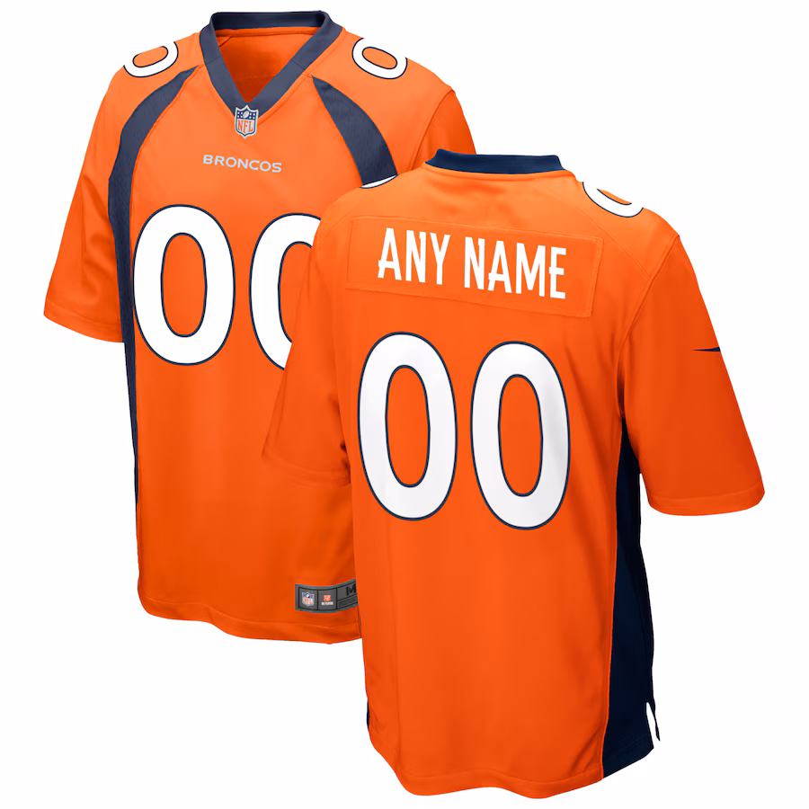 Men's Denver Broncos Nike Orange Custom Game Jersey - SUjersey01