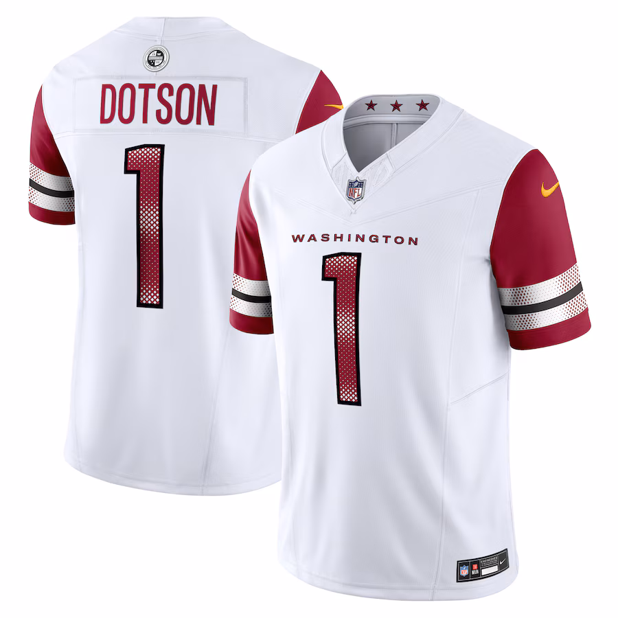 Men's Washington Commanders Jahan Dotson Nike White Vapor F.U.S.E. Limited Jersey - SUjersey01