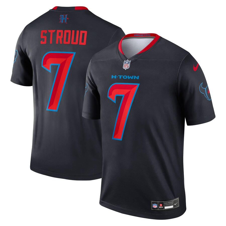 Men's Houston Texans C.J. Stroud Nike Navy Team Legend Jersey - SUjersey01