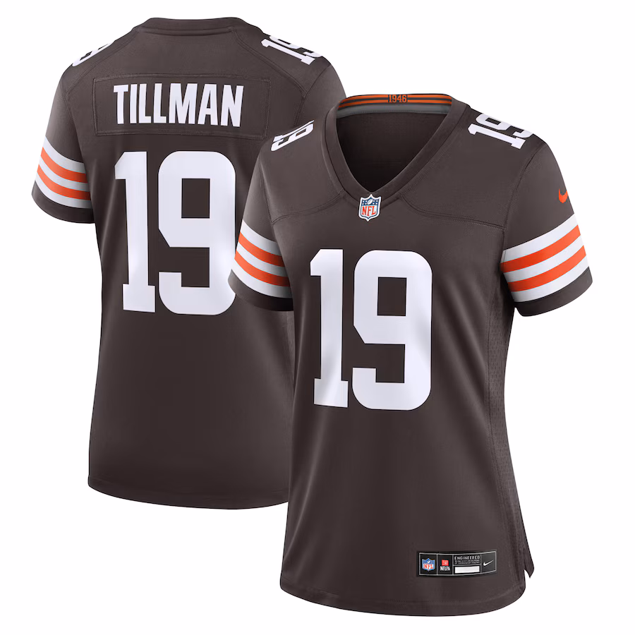 Women's Cleveland Browns Cedric Tillman Nike Brown Game Jersey - SUjersey01