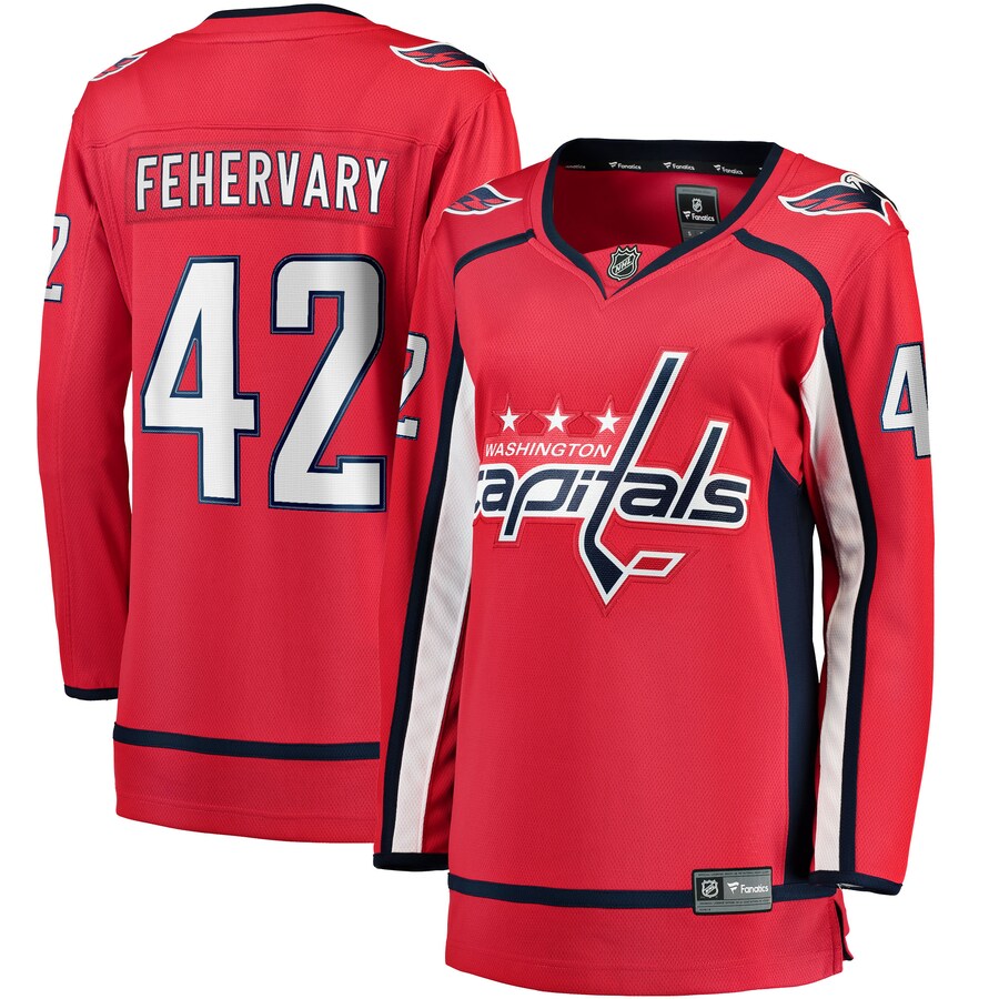Women's Washington Capitals Martin Fehervary Fanatics Branded Red Home Breakaway Player Jersey - SUjersey01