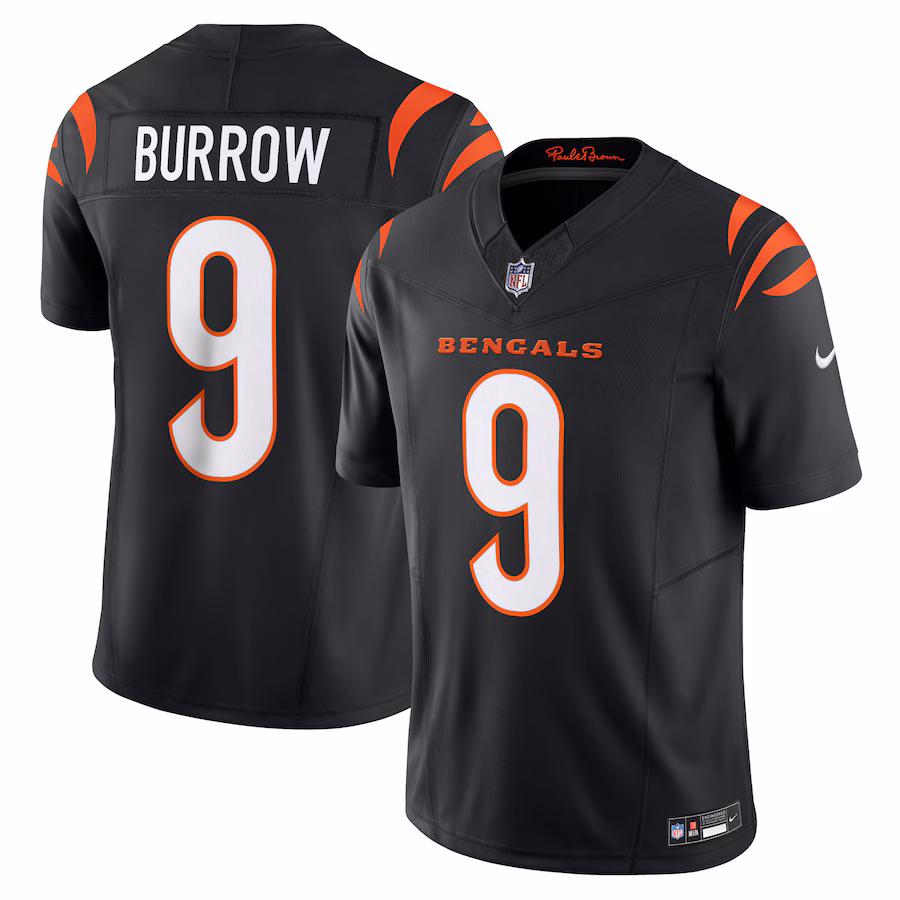 Men's Cincinnati Bengals Joe Burrow Nike Black Vapor F.U.S.E. Limited Jersey - SUjersey01