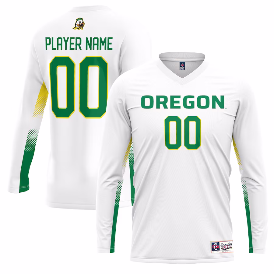 Oregon Ducks GameDay Greats Unisex NIL Lightweight Volleyball Jersey - White - SUjersey01