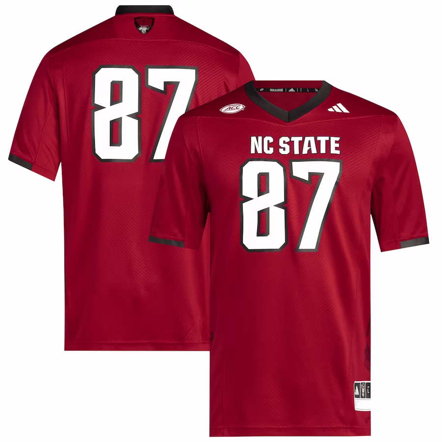 #87 NC State Wolfpack adidas Premier Jersey - Red - SUjersey01