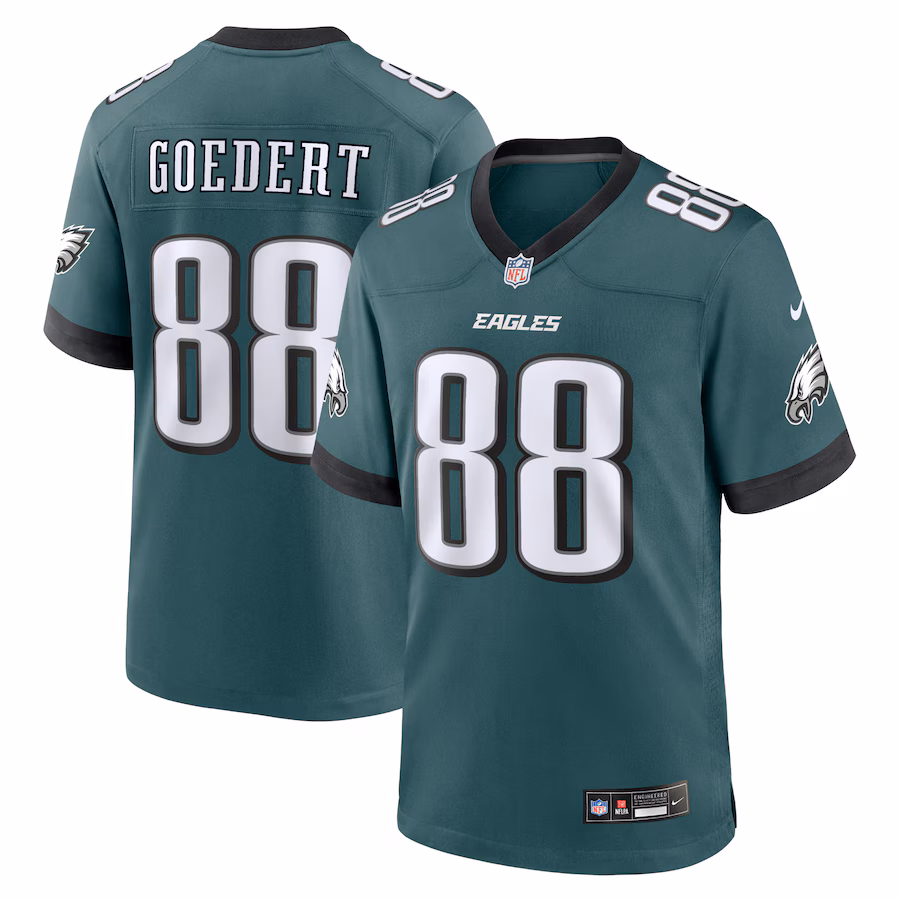 Men's Philadelphia Eagles Dallas Goedert Nike Midnight Green Team Game Jersey - SUjersey01
