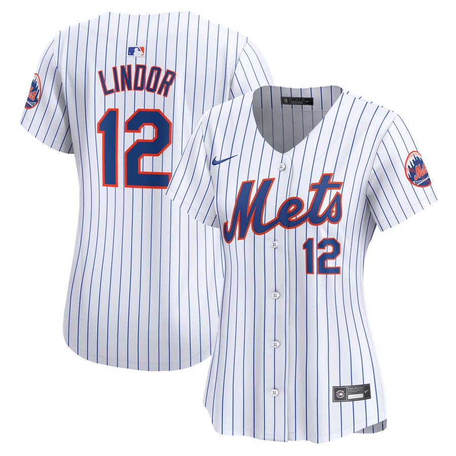 Women's New York Mets Francisco Lindor Nike White Home Limited Player Jersey - SUjersey01