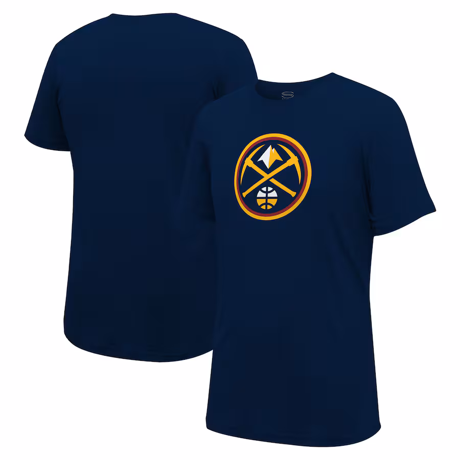 Unisex Denver Nuggets Stadium Essentials Navy Primary Logo T-Shirt - SUjersey01