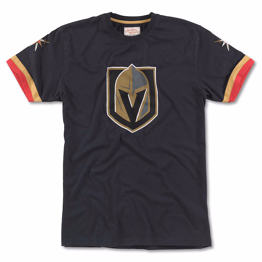 Men's Vegas Golden Knights American Needle Charcoal Remote Control T-Shirt - SUjersey01
