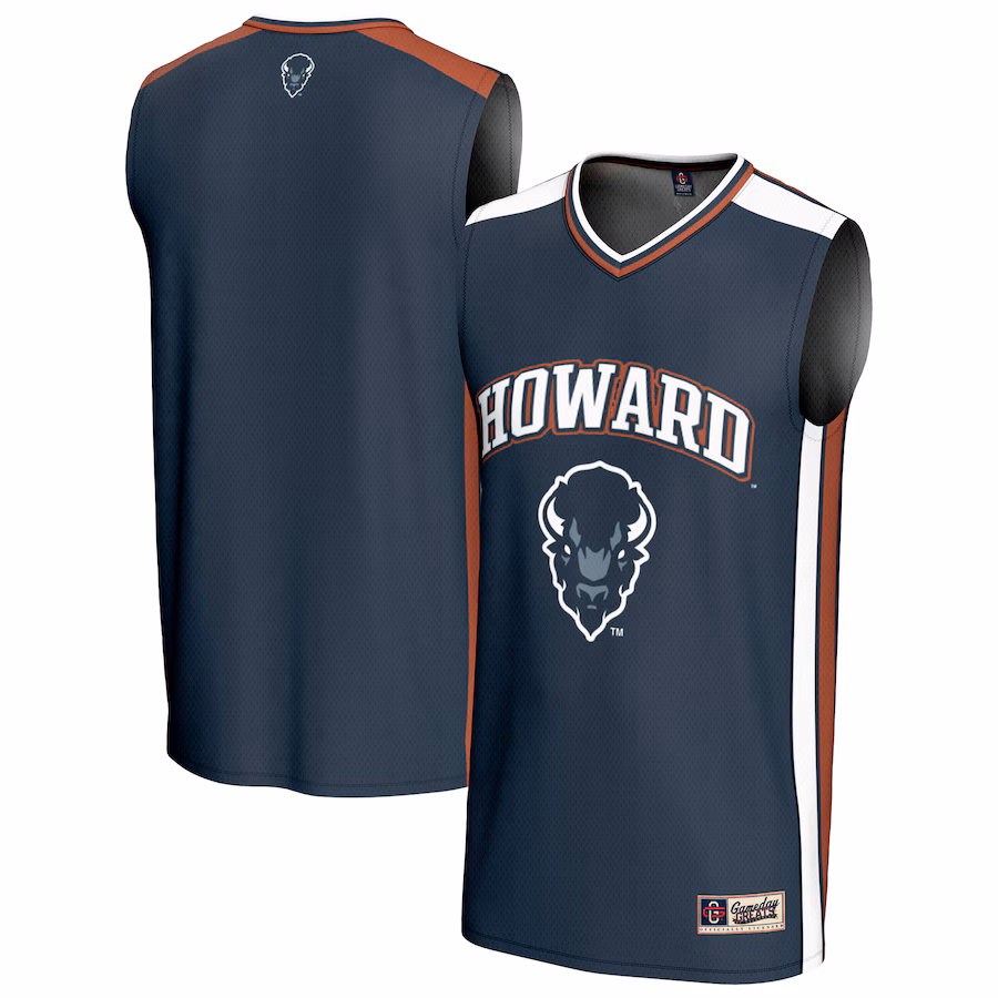 Youth GameDay Greats  Navy Howard Bison Basketball Jersey - SUjersey01