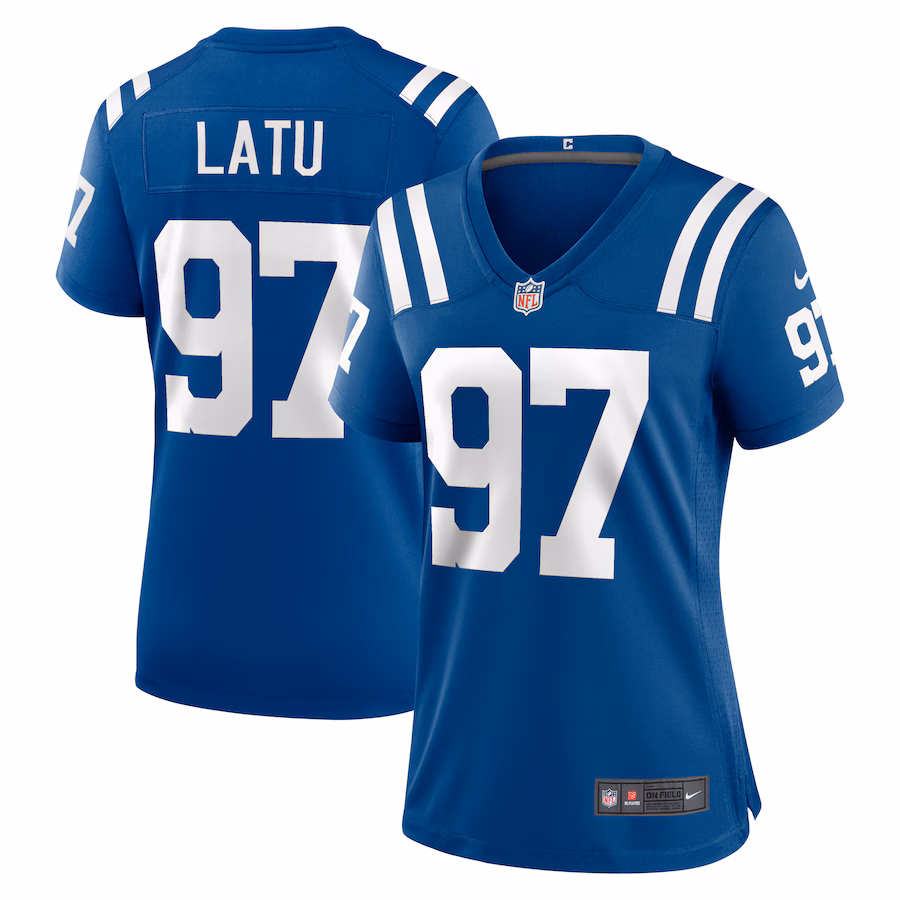 Women's Indianapolis Colts Laiatu Latu Nike  Royal Game Jersey - SUjersey01