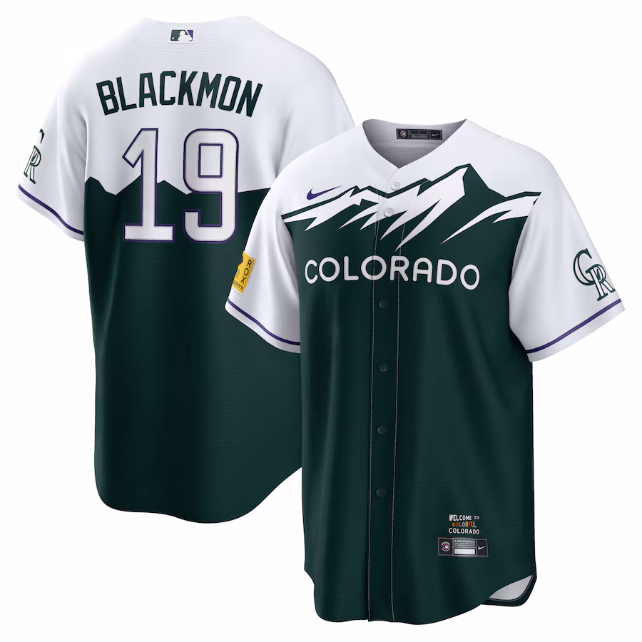 Men's Colorado Rockies Charlie Blackmon Nike Green City Connect Replica Player Jersey - SUjersey01