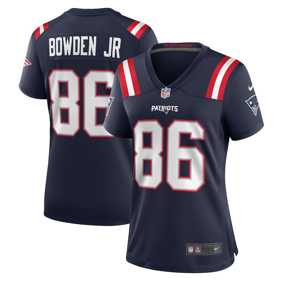 Women's New England Patriots Lynn Bowden Jr. Nike Navy Home Game Player Jersey - SUjersey01