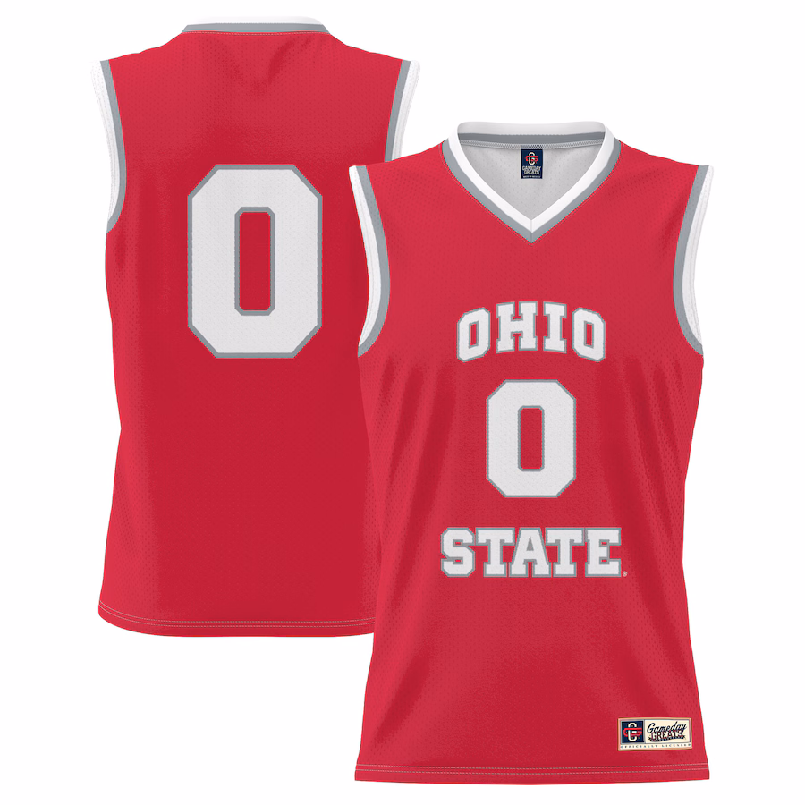 #0 Ohio State Buckeyes GameDay Greats Unisex Lightweight Women's Basketball Fashion Jersey - Scarlet - SUjersey01
